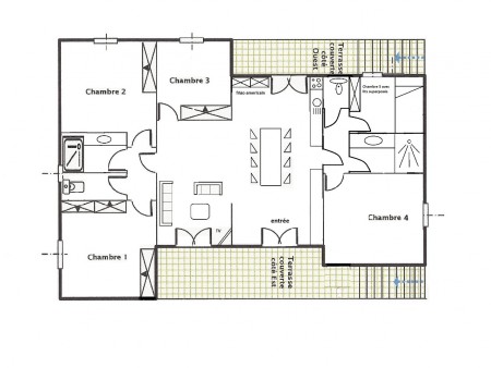 PLAN DE L APPARTEMENT 10 PERS